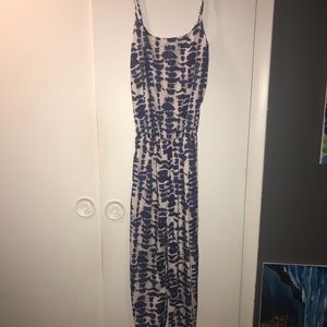 Blue and white jumpsuit